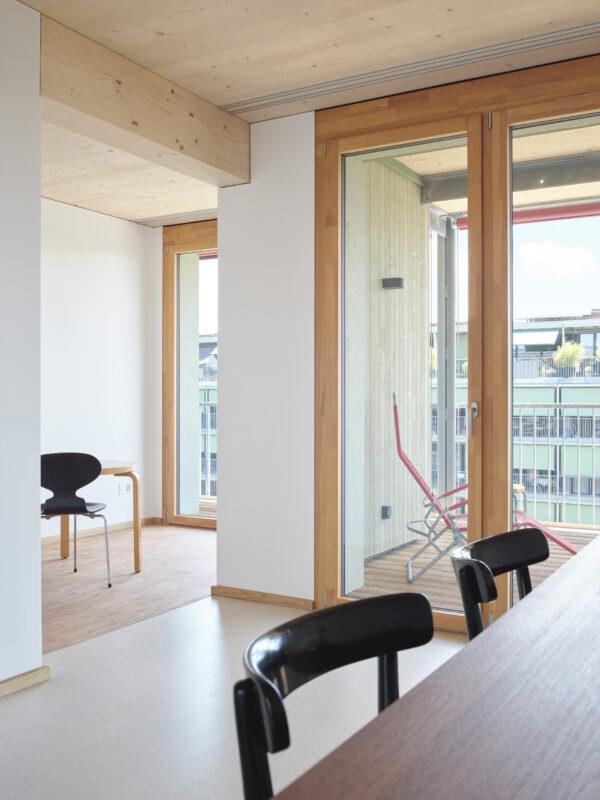 Ersatzneubau Genossenschafts-Siedlung Birs - Baufeld C, Basel, Schweiz von SSA Architekten, Basel, aufgenommen von Roman Weyeneth, Architekturfotograf, fotografie roman weyeneth gmbh, Basel, Schweiz
